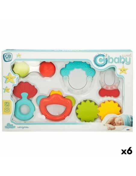 Kit de hochets Colorbaby 6 Pièces 12,5 x 1,5 x 6,5 cm (6 Unités)