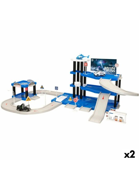 Car park with Cars Speed & Go 78 x 26,5 x 42,5 cm (2 Units)