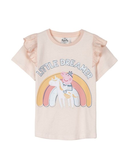 Child's Short Sleeve T-Shirt Peppa Pig Light Pink