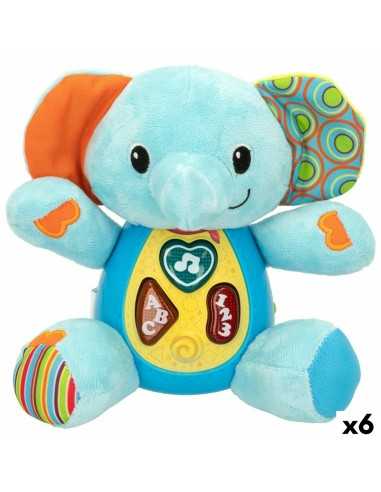 Soft toy with sounds Winfun Elephant 17 x 17,5 x 10 cm (6 Units)