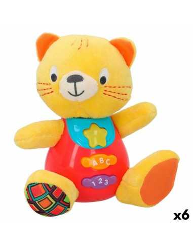 Soft toy with sounds Winfun Cat 16 x 17,5 x 10,5 cm (6 Units)