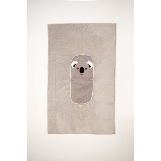 Blanket Crochetts Blanket Grey Koala 85 x 145 x 2 cm