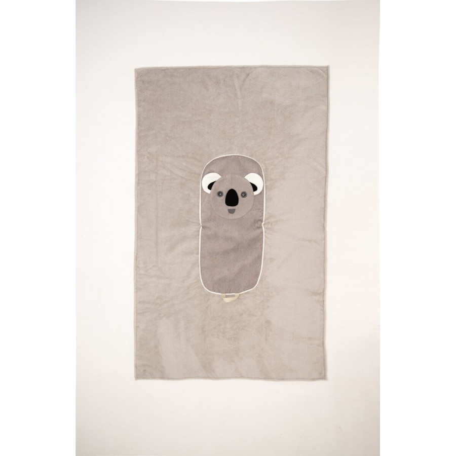Blanket Crochetts Blanket Grey Koala 85 x 145 x 2 cm