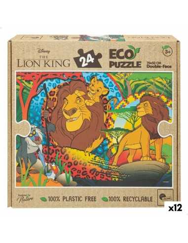 Puzzle per Bambini The Lion King Double-face 24 Pezzi 70 x 1,5 x 50 cm (12 Unità)