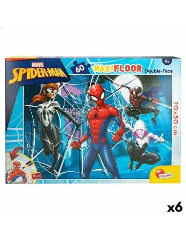 Puzzle Enfant Spider-Man Double face 60 Pièces 70 x 1,5 x 50 cm (6 Unités)