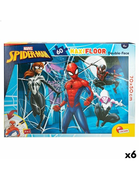 Kinderpuzzle Spider-Man Beidseitig 60 Stücke 70 x 1,5 x 50 cm (6 Stück)