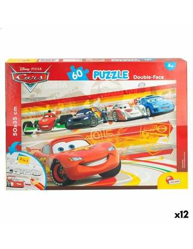 Child's Puzzle Cars Double-sided 60 Pieces 50 x 35 cm (12 Units)