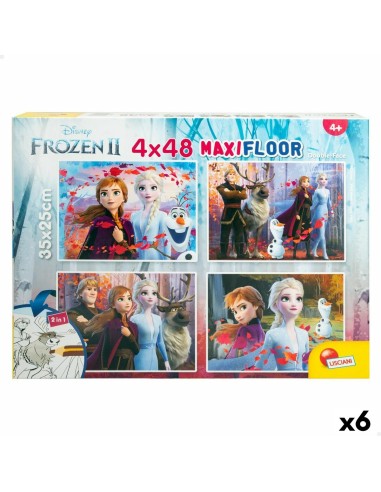 Puzzle per Bambini Frozen Double-face 4 in 1 48 Pezzi 35 x 1,5 x 25 cm (6 Unità)