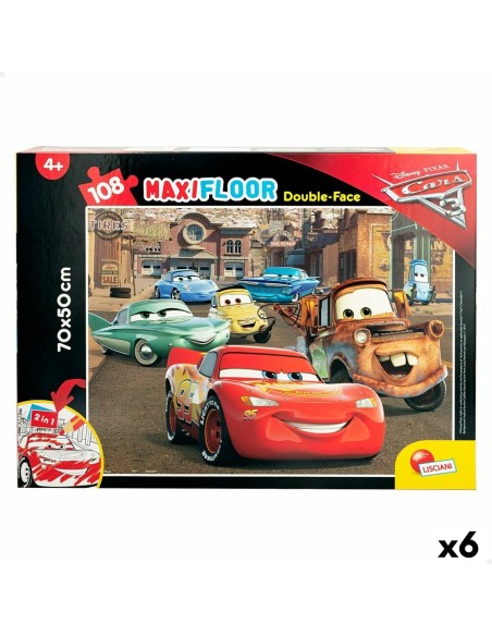 Child's Puzzle Cars Double-sided 108 Pieces 70 x 1,5 x 50 cm (6 Units)