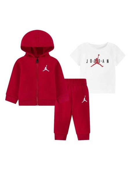 Ensemble de Sport pour Bébé Jordan Essentials Fleeze Box Blanc Rouge