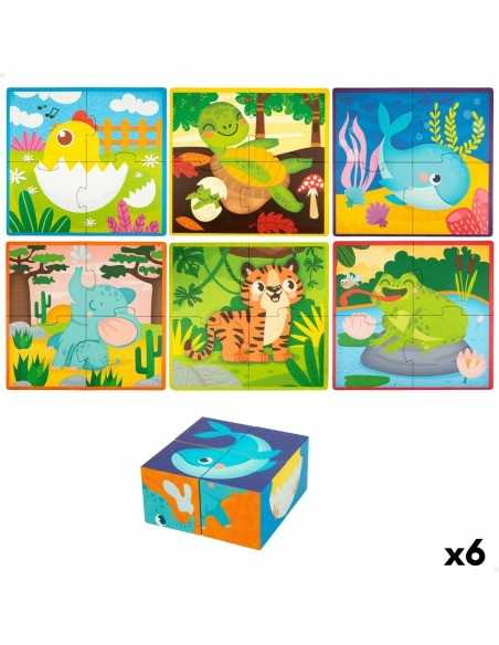 3D Puzzle Lisciani 4 Pieces 22 x 23 x 1 cm (6 Units) animals