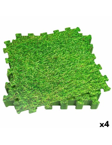 Puzzle per Bambini Aktive Prato 8 Pezzi Gomma Eva 50 x 0,4 x 50 cm (4 Unità)