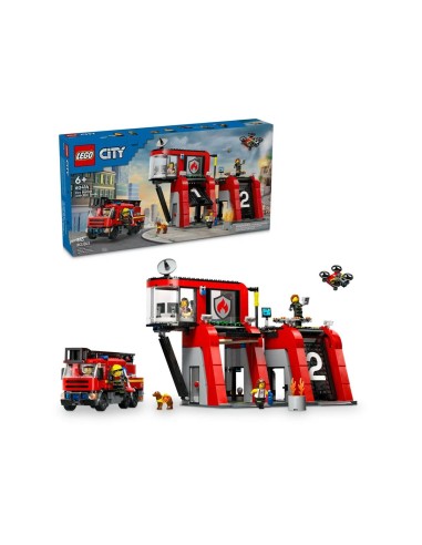 Playset Lego 60414 Fire station with Fire engine