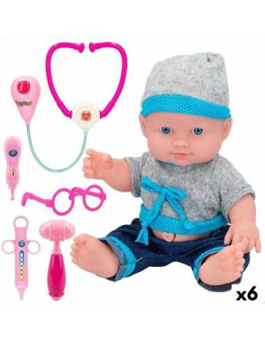 Baby Doll with Accessories Colorbaby Doctor 15 x 24 x 8 cm 6 Units