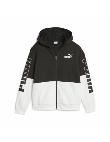 Felpa con Cappuccio e Cerniera Unisex Puma Nero