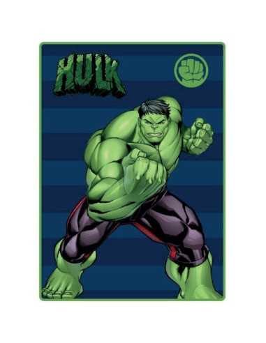 Couverture The Avengers Hulk 100 x 140 cm Bleu Vert Polyester