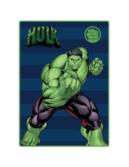 Couverture The Avengers Hulk 100 x 140 cm Bleu Vert Polyester