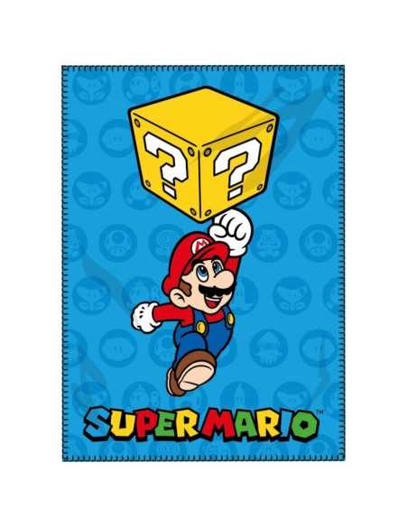 Blanket Super Mario 100 x 140 cm Navy Blue Polyester