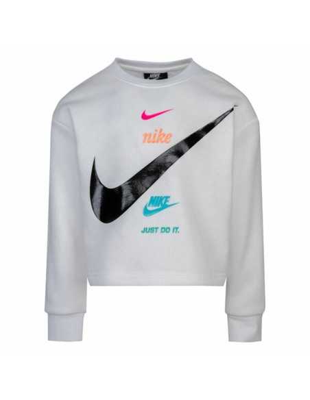 Jungen Sweater ohne Kapuze Nike 36I330-001 Weiß