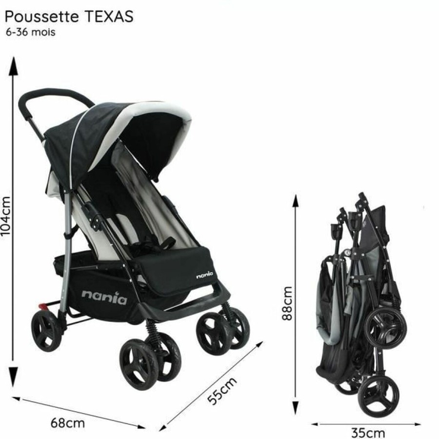 Kinderwagen Nania Texas Schwarz