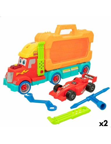 Camion Porta-veicoli Colorbaby 43 x 23,5 x 10,5 cm (2 Unità)