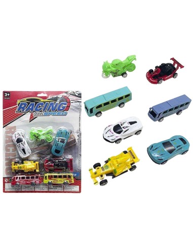 Playset di Veicoli Racing Speed 7 Pezzi