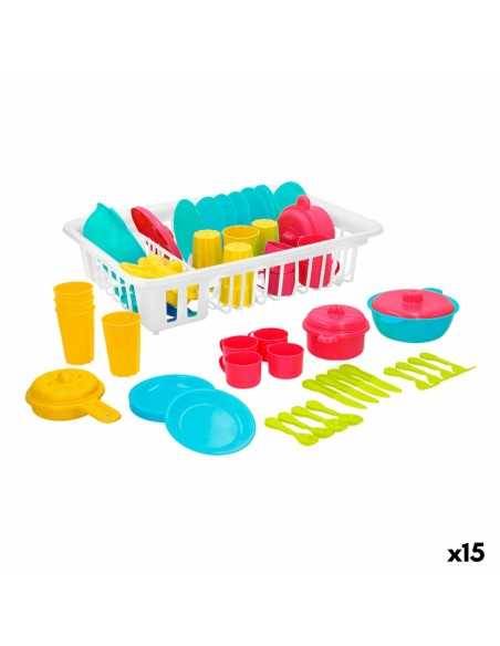 Kindergeschirr-Set Colorbaby Spielzeug Abtropfer 35 Stücke (15 Stück)