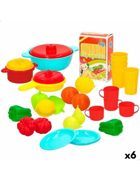 Set de jouets alimentaires Colorbaby Linge et ustensiles de cuisine 31 Pièces (6 Unités)