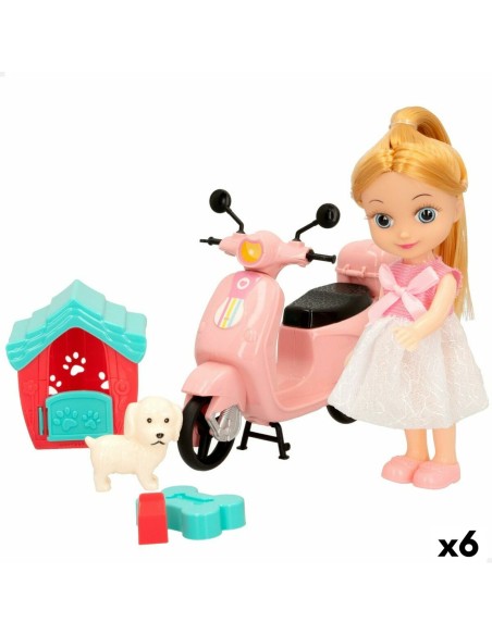 Bambola Colorbaby Bella 16 cm Moto 7 x 16 x 4 cm (6 Unità)