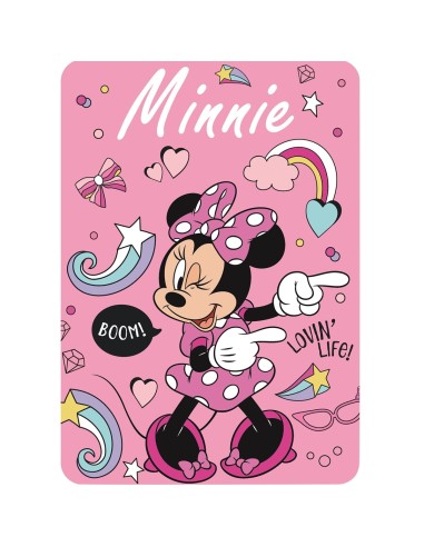 Couverture Minnie Mouse Me time 100 x 140 cm Rose clair Polyester