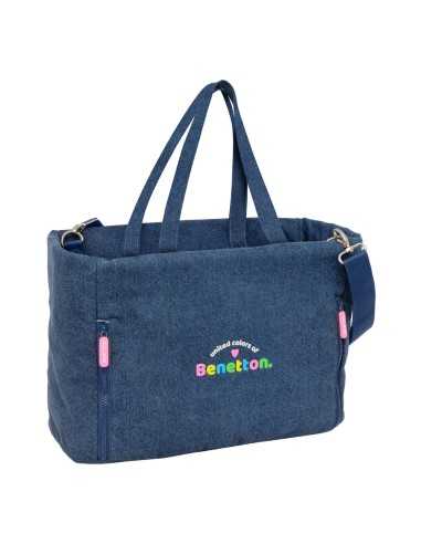 Sac Benetton Denim Bleu 40 x 31 x 17 cm