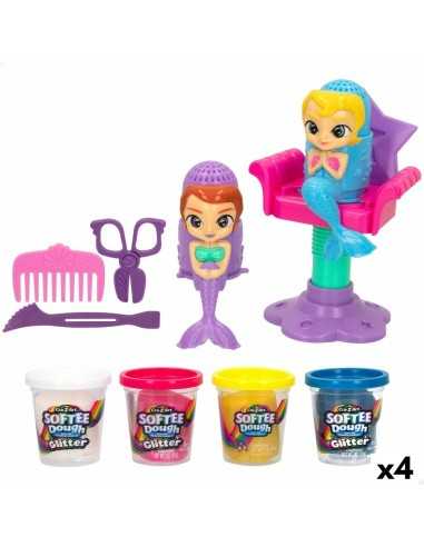 Set di Plastilina Cra-Z-Art Softee Dough Capelli sirenas (4 Unità)