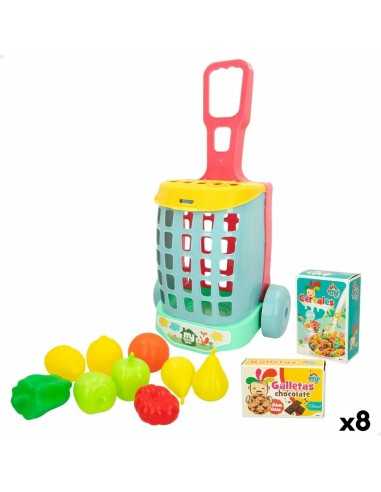 Shopping cart Colorbaby My Home Toy 12 Pieces 15 x 10 x 6 cm 8 Units