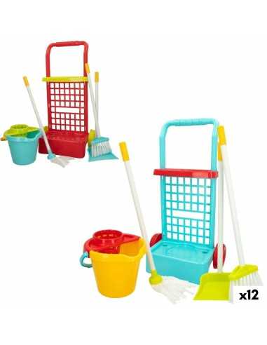 Carrello delle Pulizie con Accessori Colorbaby Giocattolo 5 Pezzi 30,5 x 55,5 x 19,5 cm (12 Unità)