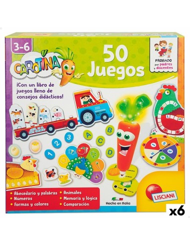 Educational Game Lisciani Carotina Baby 50 Juegos Electric 4,5 x 14,5 x 3,5 cm (6 Units)