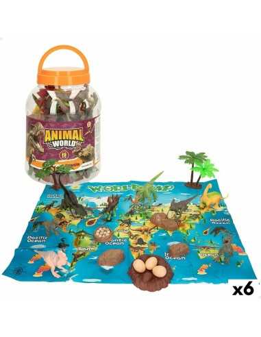 Playset Colorbaby 19 Pieces 6 Units 17 x 9 x 6 cm Dinosaurs