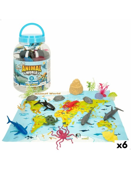 Animal figures Colorbaby 19 Pieces Ocean Plastic 14 x 6 x 7 cm (6 Units)