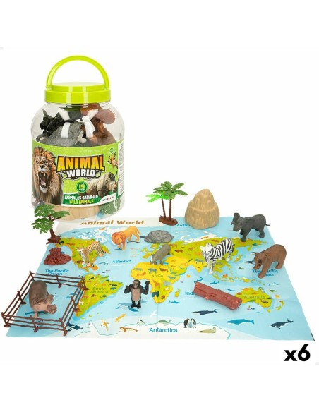 Animal figures Colorbaby 19 Pieces Jungle Plastic 14 x 6 x 5 cm (6 Units)