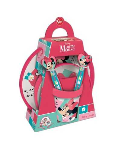 Ensemble Vaisselle pour Enfants Minnie Mouse CZ11307 Rose 5 Pièces