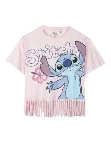 Maglia a Maniche Corte per Bambini Stitch Azzurro