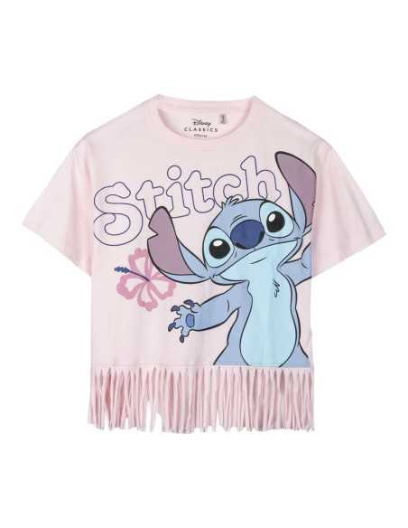 Maglia a Maniche Corte per Bambini Stitch Azzurro