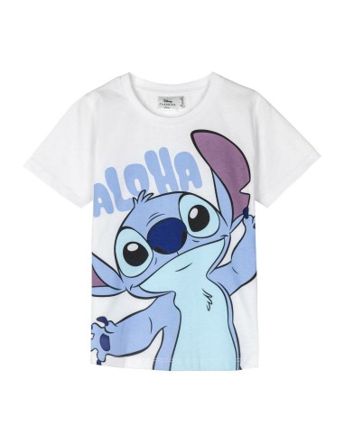 Kurzarm-T-Shirt für Kinder Stitch Weiß