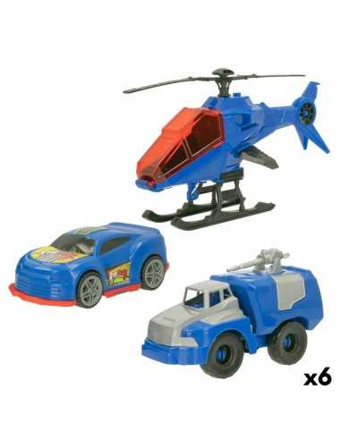 Set of cars Colorbaby 20 x 12 x 8,5 cm 6 Units 3 Pieces Police Officer