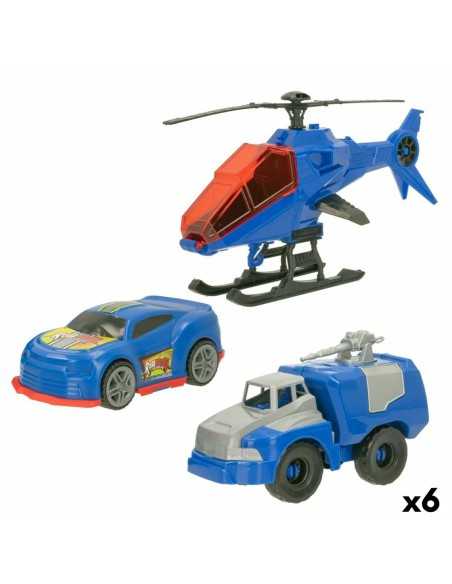 Set of cars Colorbaby 20 x 12 x 8,5 cm 6 Units 3 Pieces Police Officer