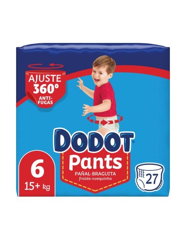 Disposable nappies Dodot Dodot Pants 15+ kg Size 6 27 Units