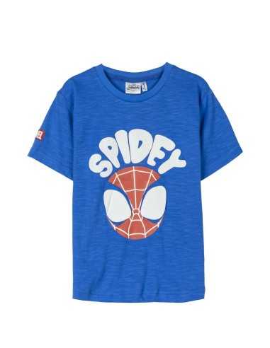 Child's Short Sleeve T-Shirt Spidey Blue