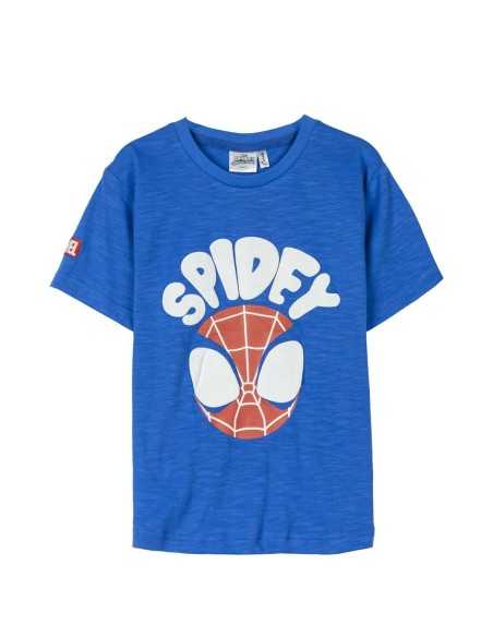 Child's Short Sleeve T-Shirt Spidey Blue