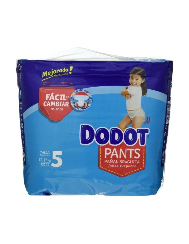 Disposable nappies Dodot Dodot Pants Size 5 12-17 kg 30 Units