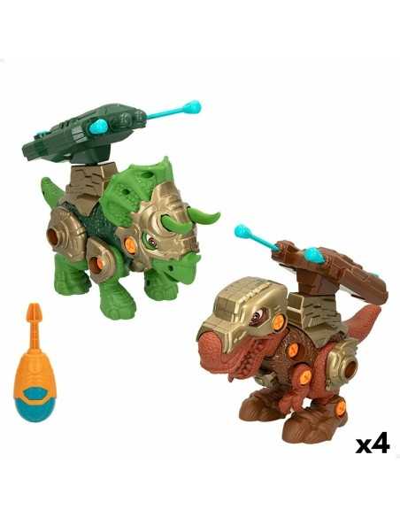 Set of 2 Dinosaurs Colorbaby 21 x 14 x 9,5 cm articulated Throws Projectiles 4 Units Dinosaur