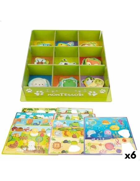 Educational Game Lisciani 26 x 6 x 26 cm animals Montessori method 67 Pieces 6 Units